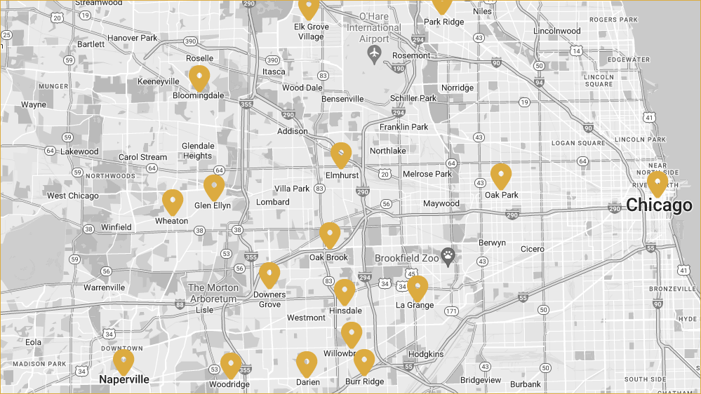 areas we service near chicago